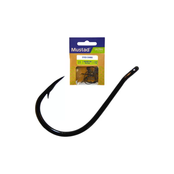 Mustad Eyed Chinu 6 Füles, Szakállas Horog 12db