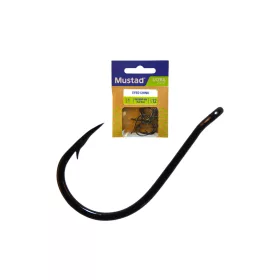 Mustad Eyed Chinu 1/0 Füles, Szakállas Horog 12db