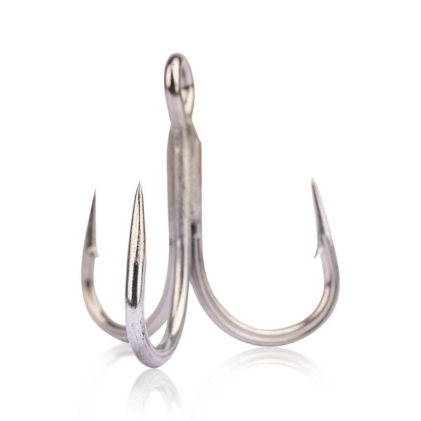 Mustad Un Inline Treble 5X Strong Titan Steel 1 Hármas Horog 4db