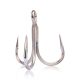 Mustad Un Inline Treble 5X Strong Titan Steel 2/0 Hármas Horog 4db