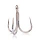 Mustad Un Inline Treble 5X Strong Titan Steel 8/0 Hármas Horog 2db