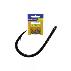 Mustad Iseama Twist 8 Füles, Szakállas Horog 12db