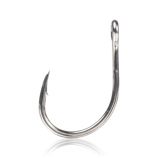 Mustad Kaiju Single Ring Titan Steel 3/0 Füles, Szakállas Horog 5db