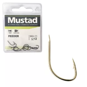   Mustad Ultra NP Feeder 10 Lapkás, Szakállas Pontyozó Horog 10db