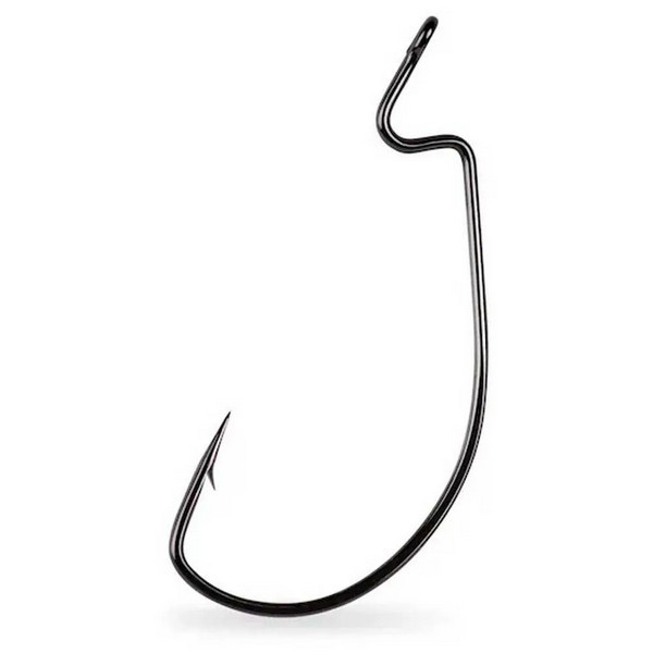 Mustad Light Wire Soft Plastic Hook 1/0 Füles, Szakállas Offset Horog 7db