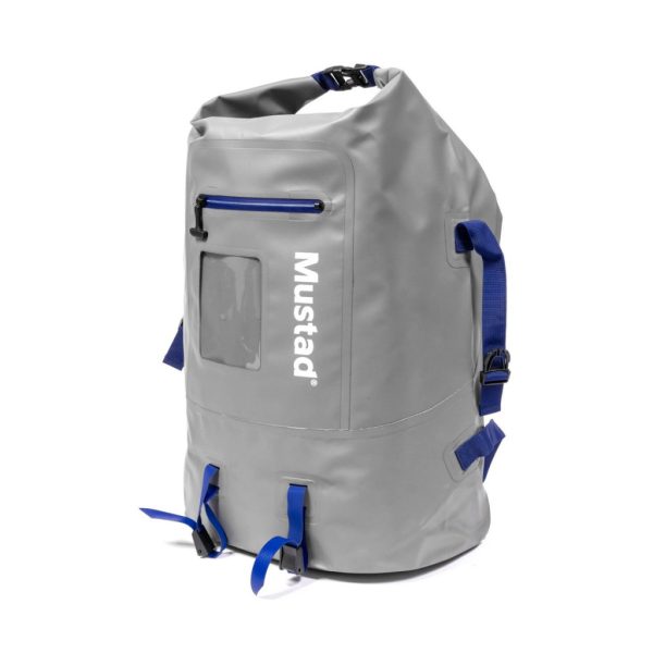 Mustad Daybreak Dry Roll-Up Back Pack 40l Szürke-Kék Vízhatlan Hátizsák