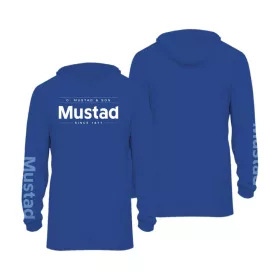   Mustad Kék Brand Longsleeve UV With Hood 3XL Kapucnis Hosszú Ujjú Póló