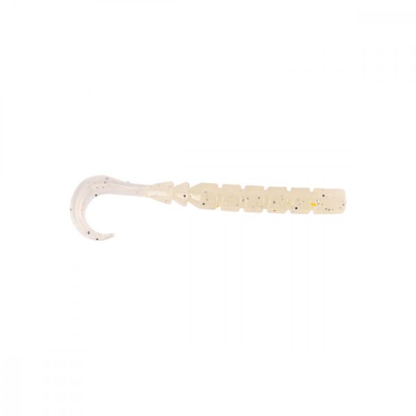 Mustad Aji Curly Tail 2.5'' White Luminous Plasztik Csali 12db