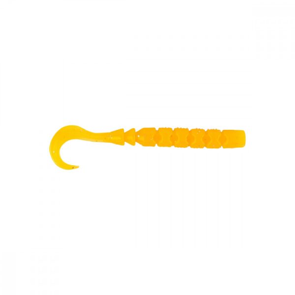 Mustad Aji Curly Tail 2.5'' Orange Luminous Plasztik Csali 12db