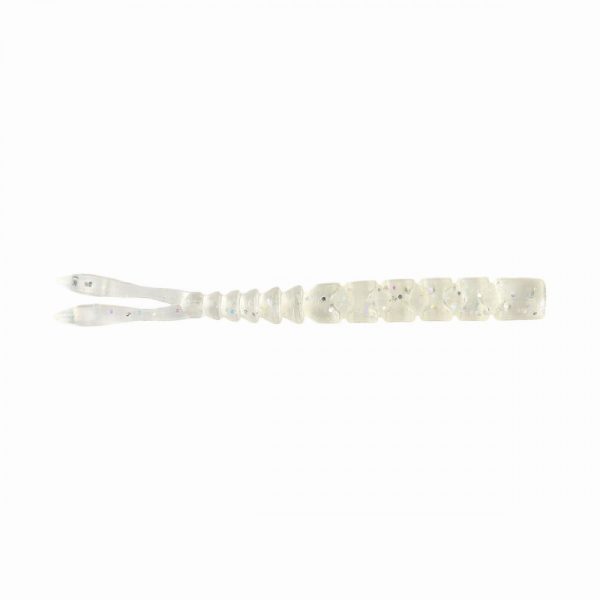 Mustad Aji Split Tail 2'' Clear Rainbow Glitter Plasztik Csali 12db