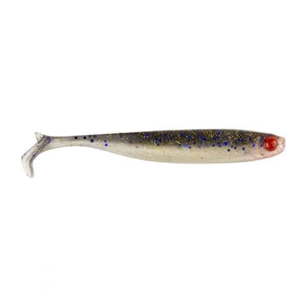 Mustad Mezashi Z-Tail Minnow 3" Blue Dot Sardine Plasztik Csali 6db