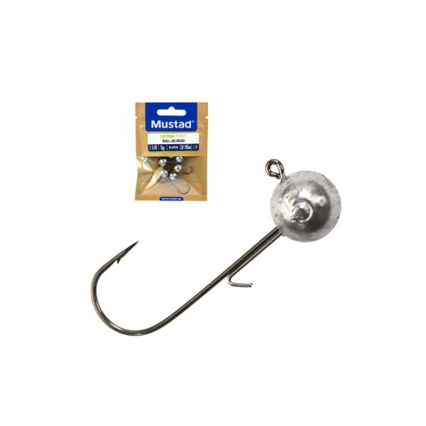 Mustad Ball Jig Head With Keeper 12gr 6/0 Kampós Jig Fej 25db