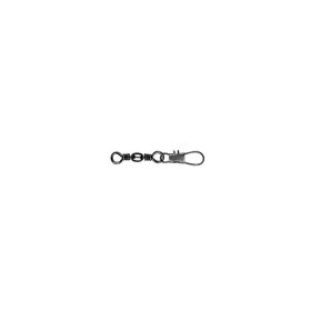   Mustad Barrel Swivel With Interlock Snap Black Nickel 7 Forgókapocs 10db