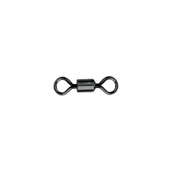 Mustad Rolling Swivel Round Eye 10 Black Nickel Forgó 10db