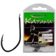 Mave Katana Black Nickelled Flatted 14 Lapkás, Szakállas Bojlis Horog 20db