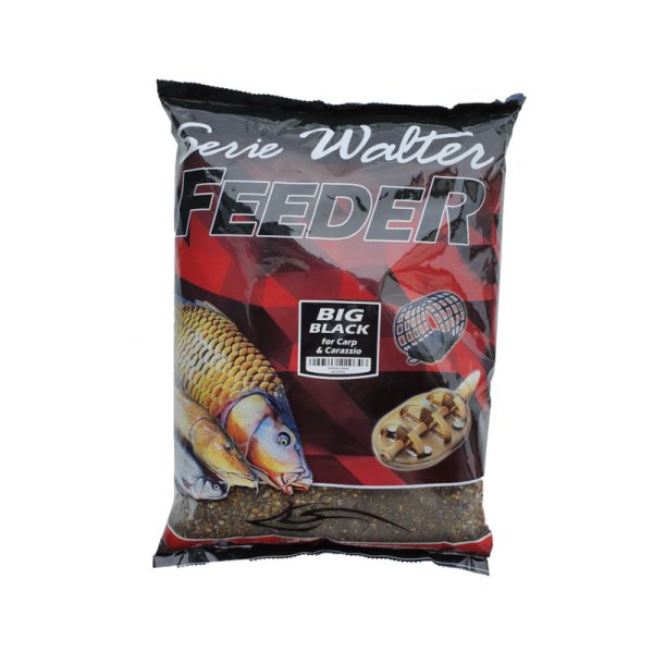 Serie Walter SW Feeder etetőanyag Big Black, Halliszt mentes, Feeder horgászat, 2kg - Csalizás, etetés|Etetőanyagok