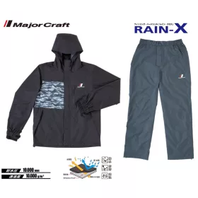 Major Craft Rain-X Fekete Kétrészes Esőruha L