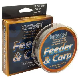   Mivardi Carp&Feeder 0,185mm 200m Sötétbarna Monofil Főzsinór