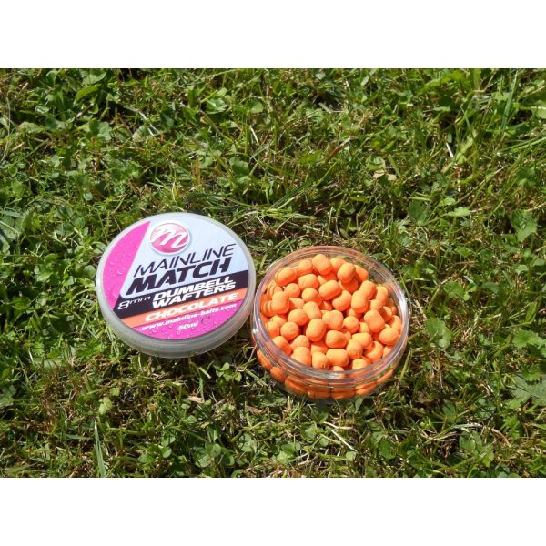 Mainline Match Dumbell Wafters 8mm - Orange - Chocolate