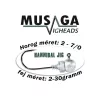 Musaga Hannibal 1/0 8,5gr Jig Fej 5db