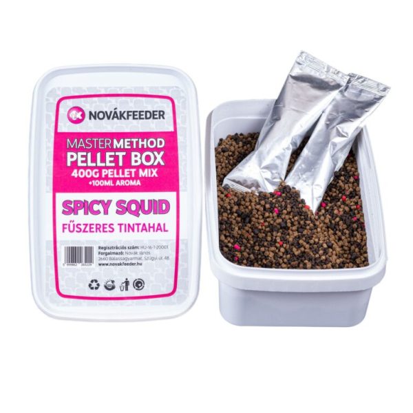 Novák Feeder Spicy Squid Master Method Pellet Box 400gr