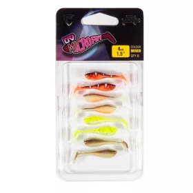   Fox Rage Micro Fry UV Mixed Colour Pack 4cm Plasztik Csali 8db