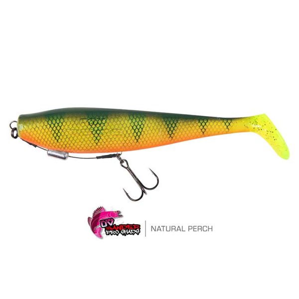 Fox Rage Zander Pro Shad 18cm Loaded UV Natural Perch Gumihal