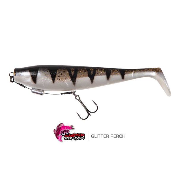 Fox Rage Zander Pro Shad 18cm Loaded UV Glitter Perch Gumihal
