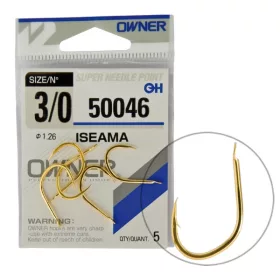   Owner Iseama Gold 50046 14 Lapkás, Szakállas Pontyozó Horog 13db