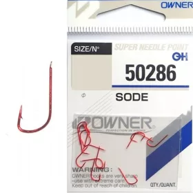  Owner Sode Red 50286 14 Lapkás, Szakállas Keszegező Horog 13db
