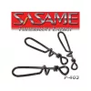 Sasame Black Nickel LL Csavart Csali Rögzítő Kapocs 8db