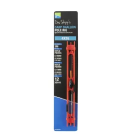   Preston 4x10 Carp Shallow Pole Rig Kész Rakós Botos Szerelék