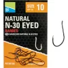 Preston Natural N-30 10 Füles, Szakállas Horog 15db