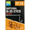 Preston Natural N-30 14 Füles, Szakállas Horog 15db