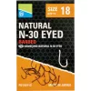 Preston Natural N-30 18 Füles, Szakállas Horog 15db