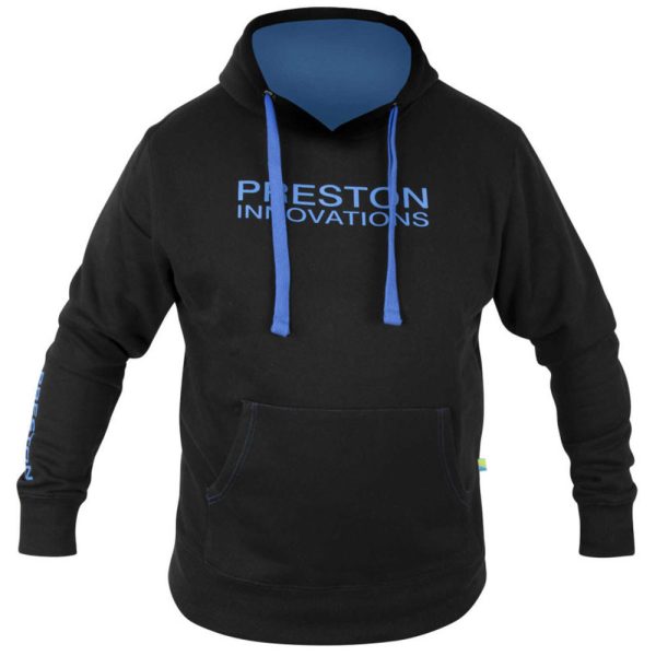 Preston Black Hoodie Fekete Kapucnis Pulóver S