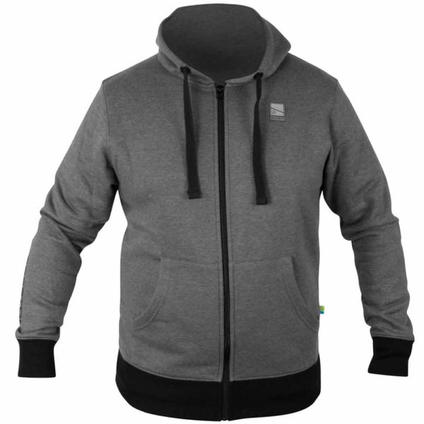 Preston Grey Zip Hoodie Szürke Kapucnis Pulóver XXL