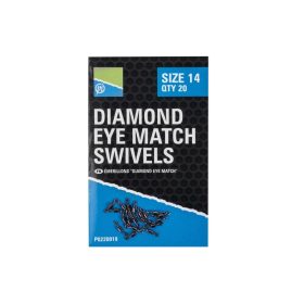 Preston Diamond Eye Match Swivels  Forgókapocs Size 12