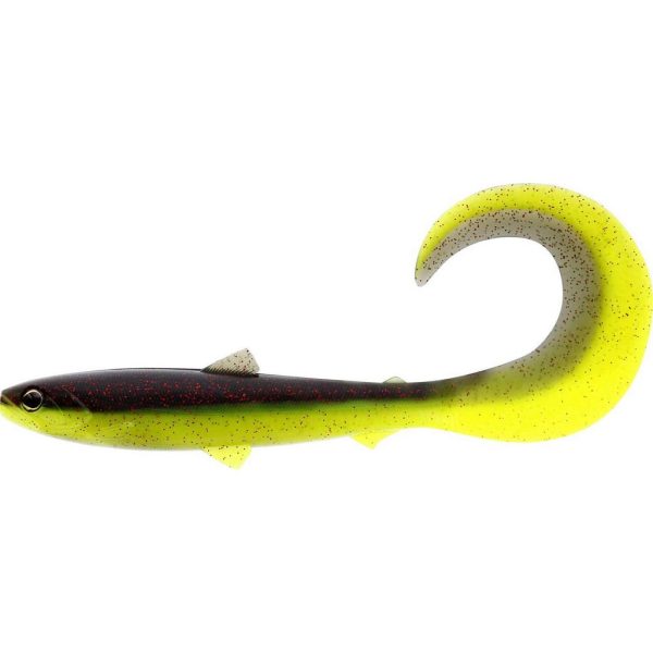 WESTIN BullTeez Curltail 10cm 6g Black/Chartreuse  2pcs Plasztik műcsali