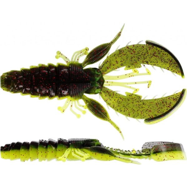 WESTIN CreCraw Creaturebait 10cm 12g Black/Chartreuse 4pc Plasztik műcsali