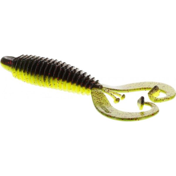 WESTIN RingCraw Curltail 9cm 6g Black/Chartreuse 5pcs Plasztik műcsali