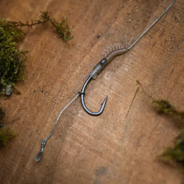 PB Products Anti Blow Out Shrimp Aligner Rig 2 Fonott Előkötött Horog