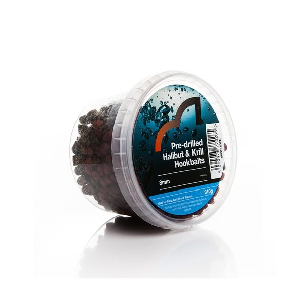 Spotted Fin Pre-Drilled Halibut & Krill Hookers 8 mm- Fúrt Halibut & Krill Horog Pellet