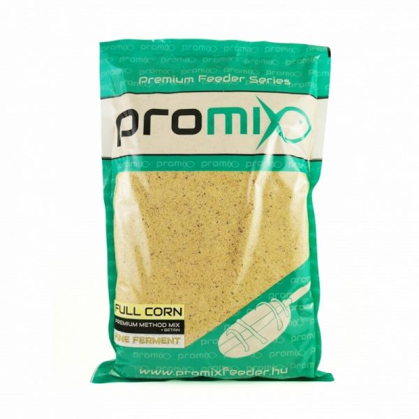 Promix Full Corn  Fine Ferment, Halliszt mentes, Feeder horgászat, 900gr, Előre kevert - Csalizás, etetés|Etetőanyagok