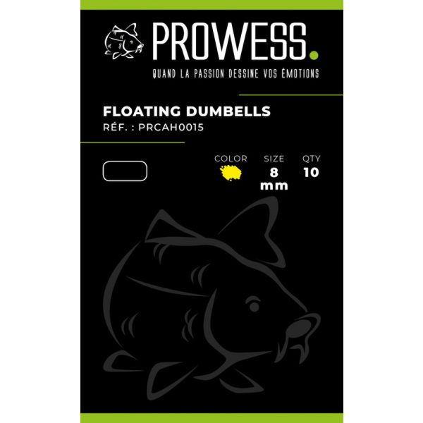 Prowess DUMBELLS YELLOW X 10 - Csalizás, etetés|Horogcsalik - Bojlis horgászat - Csali imitáció - Pop up dumbell