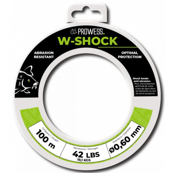 Prowess W-SHOCK - 100m - 0,60MM - CLEAR - Zsinórok|Előtétzsinórok És Előkék - Bojlis Horgászat - Monofil Zsinór - Dobóelőke