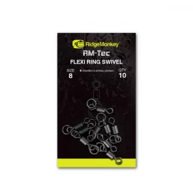   Ridgemonkey Rm-Tec Flexi Ring Swivel Size8 Karikás Forgó 10Db