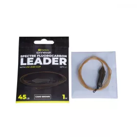   Ridgemonkey Spectre Fluorocarbon Uni Lead Clip Leader - Camo Barna Bojlis Szerelék