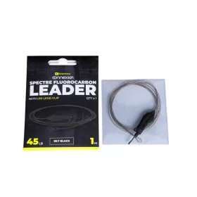   Ridgemonkey Spectre Fluorocarbon Uni Lead Clip Leader - Silt Fekete Bojlis Szerelék