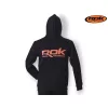 ROK Black Hoodie Fekete Kapucnis Pulóver XL